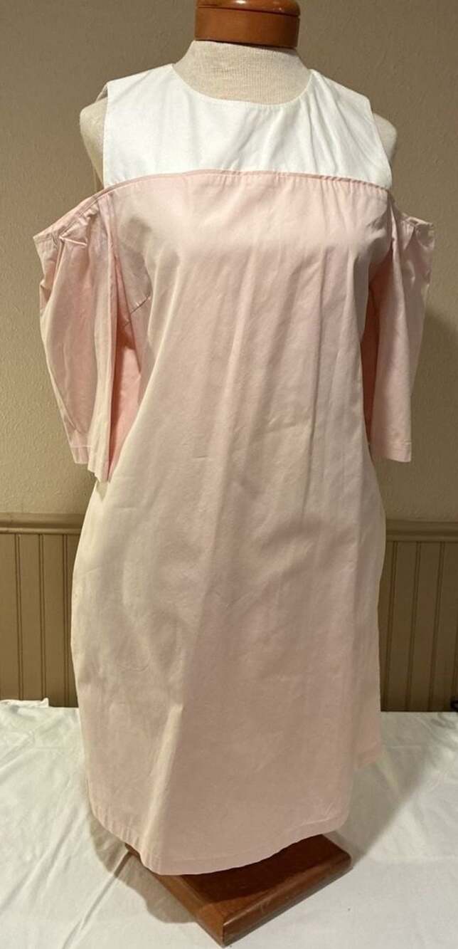 Ted Baker Cold Shoulder Dress Size 3 Pink Ivory